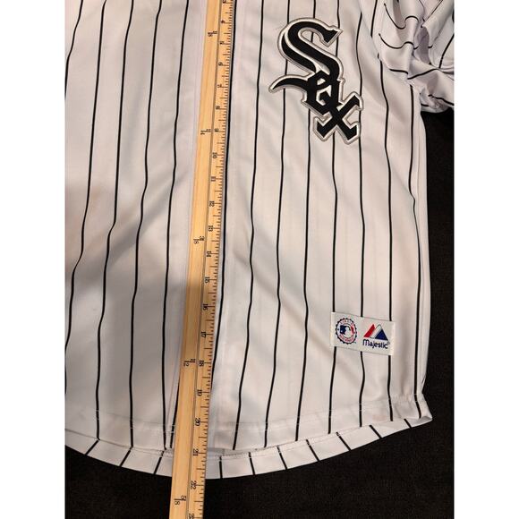 Chicago white Sox Konerko #14 jersey white black stripes youth 10-12 - Picture 8 of 8